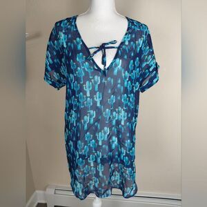 Francesca's Cactus‎ Print Swim Cover Up Size S/M NWT
